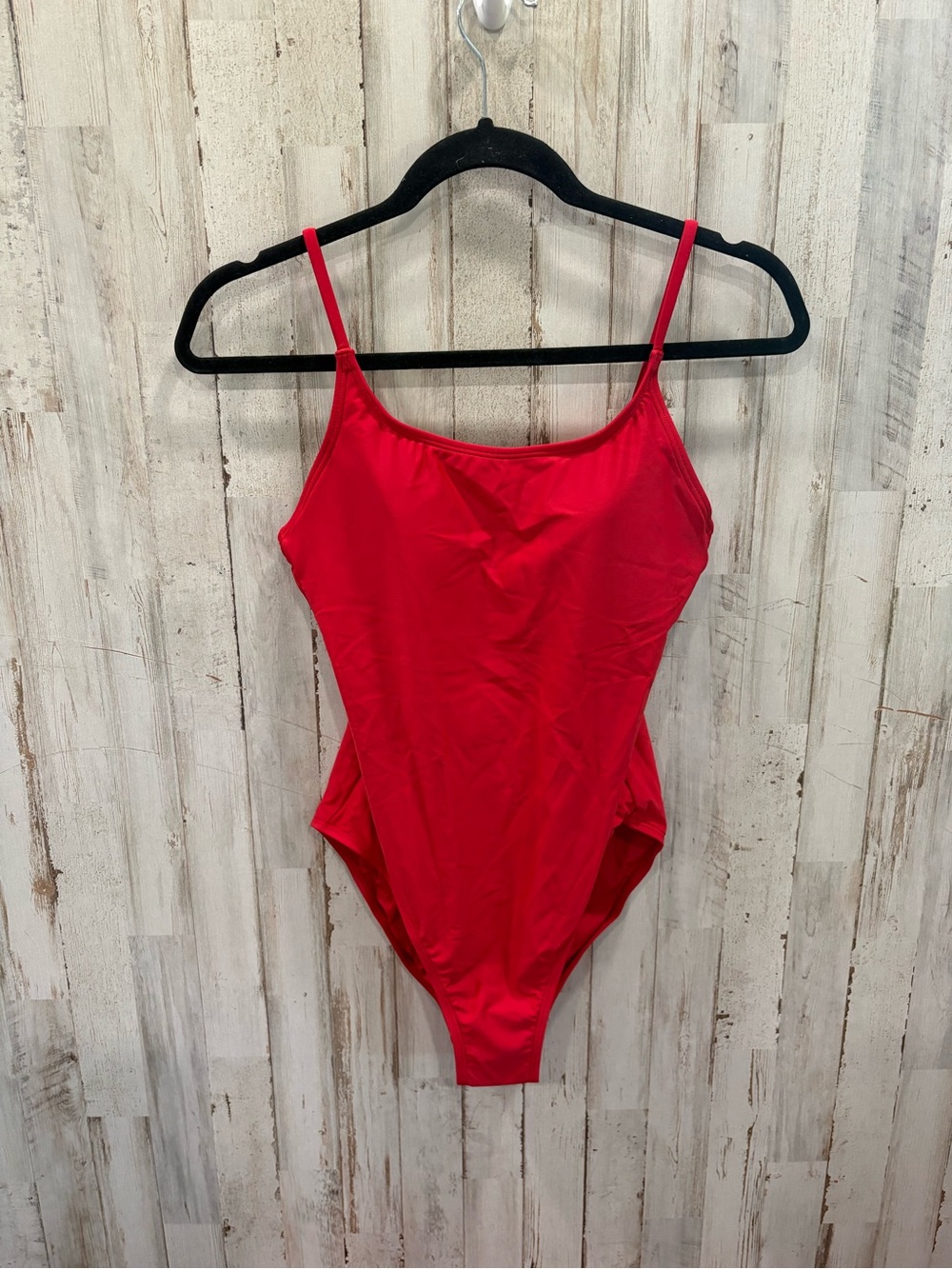 New Quince Italian Cami One-Piece Swimsuit Cherry Red Small Classic Modest Beach